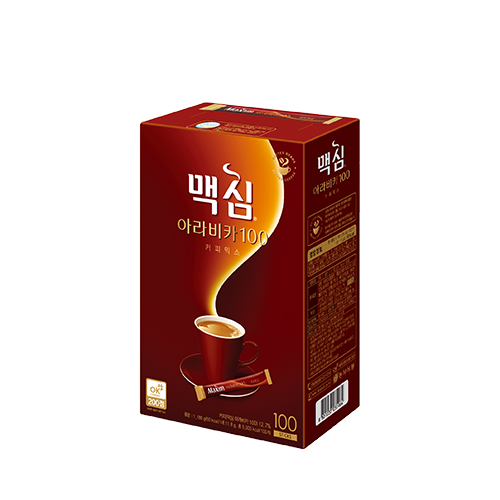 커피-맥심 아라비카100 커피믹스  236g(20개입), 590g(50개입), 1.18kg(100개입), 2.124kg(180개입)