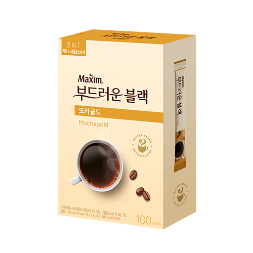 커피-맥심 부드러운 블랙믹스 모카골드 커피믹스 54g(20개입), 270g(100개입)