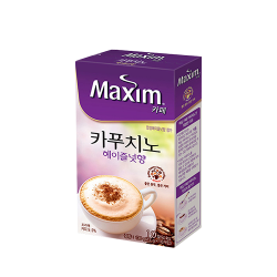 커피-맥심 카페 카푸치노 헤이즐넛향 커피믹스 13g(10개입)