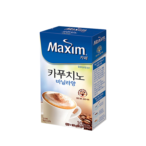커피-맥심 카페 카푸치노 바닐라향 커피믹스 13g(10개입)